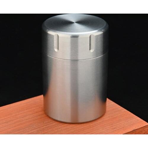 Tea Caddy Titanium Alloy Seal Bottle Waterproof Bottles Canister Pill Capsule Bottle Outdoor EDC Tool Titanium Seal Can