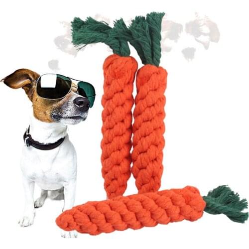 Pet Toys Dog Cat Molar Teeth Carrot Toy Cotton Rope Knitting Wear Resistance Toy cleaning Teeth Toy