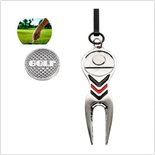 Mounchain Golf train Repair Tool Ball Magnetic Alloy Marker with Hook Standard Tool Golf Ridge Sport Accesories