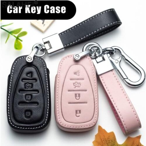 Leather For Car Key Case Auto Key Protection Cover For Chevrolet New Malibu XL Equinox Car Holder Shell Car-Styling Accessories