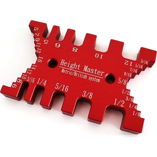 Woodworking Ruler Metric and Imperial Card Gauge High Precision Tenon Caliper Carpenters Use for Measurement of Height