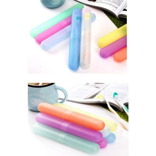 Trend Candy color toothbrush box creative Travel Portable wash scrub toothbrush box