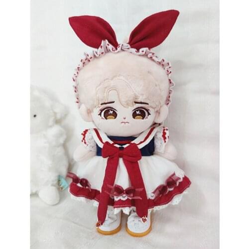 Cosmile Original Hand-made 20cm Doll Clothes Clothing White Bow Sui Skirt Suit For 20cm Plush Doll Stuffed Cosplay Xmas Gift