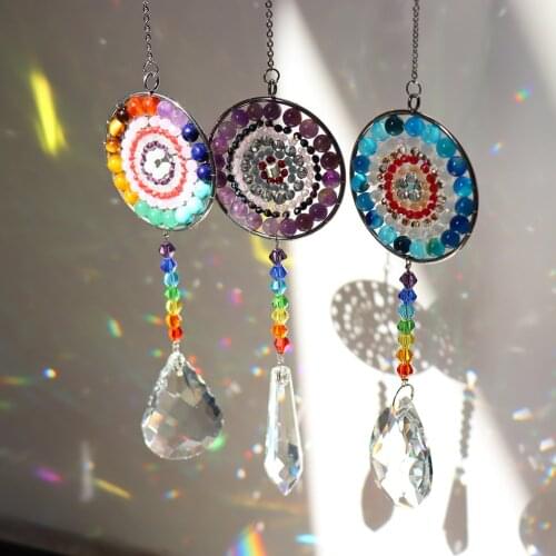 Hanging Crystal Prism Pendant Craft Window Car Hanging Ornament Home Baby Room Outdoor Garden Decoration