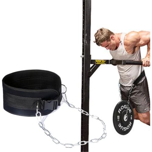 Weight Lifting Belt with Chain Pull-ups Hanging Barbell Heavy Duty Weight Strap for Squat Training Fitness Strength Workout