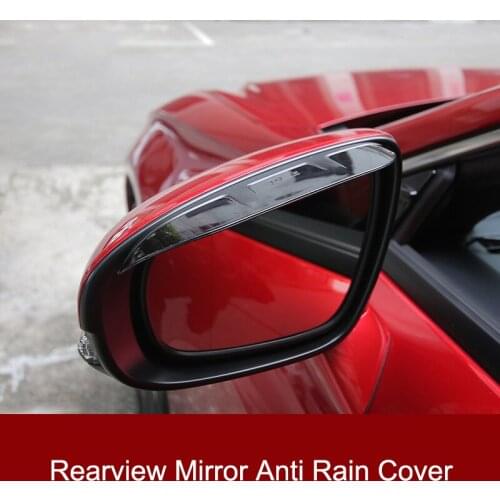 QHCP Car Rearview Mirror Rain Shield Anti Rain Cover Visor Snow Guard Sun Shade Sticker ABS 1Pair Accessory For Lexus RC200T 300
