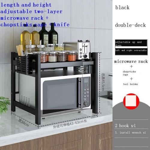Keuken Cozinha Etagere Sink Organizer Adjustable Microwave Shelf Cocina Organizador Mutfak Kitchen Storage Rack Holder
