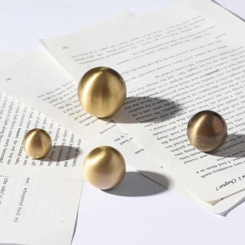 Drawer Knobs Modern Minimalist Pure Copper Wardrobe Puller Brass Cabinet Drawer Handle Gold Ball Cabinet Door Single-hole Hand