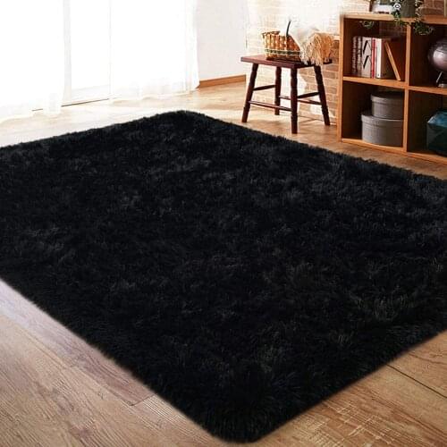 Super Soft Bedroom Area Rugs Shaggy Plush Carpet Rectangle Fluffy Bedside Rug Colorful Multi Plush Fuzzy Decorative Floor Carpet