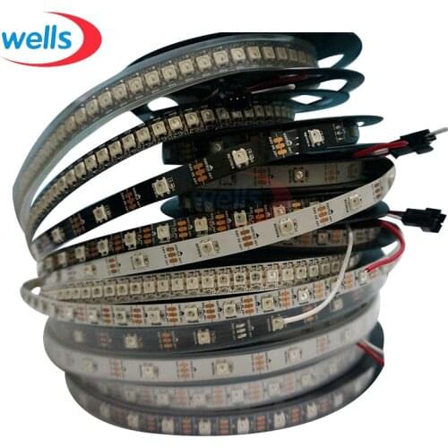1m/4m/5m WS2812B Smart led pixel strip 30/60/144 leds/m WS2812 IC SMD 5050 RGB Waterproof/not waterproof LED light strip DC5V