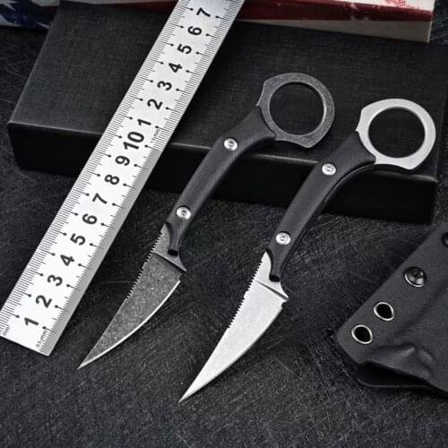 Outdoor Utility Self Defense G10 Handle Pocket Knife Camping Hunting Survival EDC Tool Tactical Military Straight Knife