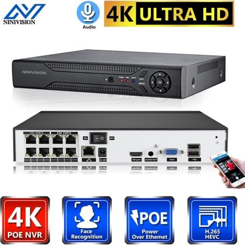 H.265 4CH 8CH POE NVR 48V 5MP 1080P HDMI Full HD Network Video Recorder CCTV System For POE Camera Home Security ONVIF P2P View