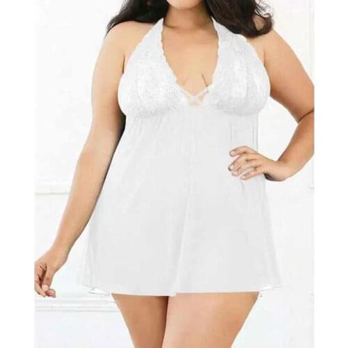Fat MM Women Sexy Lingerie Nightwear Underwear G-String Babydoll Sleepwear Robe Dress