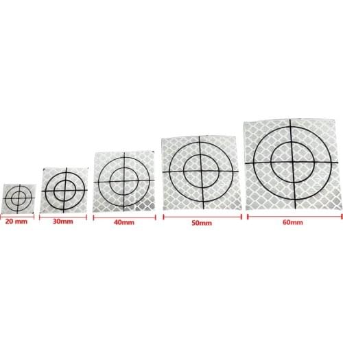 100pcs 2020 Brand New Reflector Sheet 20x20 30x30 40x40 50x50 60*60 Reflective Tape Target for surveying Total Station white
