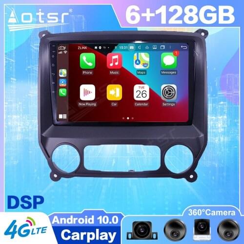 128G Android 10 For Chevrolet Silverado GMC Sierra 2014-2018 Car DVD GPS Navigation Auto Radio Stereo Multimedia Player HeadUnit