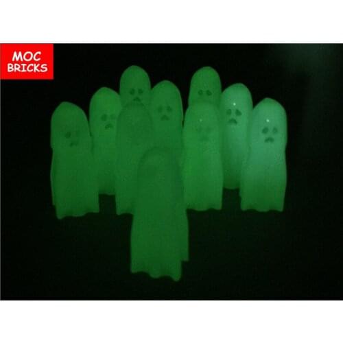 20pcs\lot DIY Crying Ghost Robe Action figure baseplate Luminous building blocks toys bricks creators children gifts
