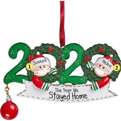 2020 Face Cover Snowman Family Ball DIY Name Writing Christmas Personalized Hanging Ornament Party Decoration Gift Product