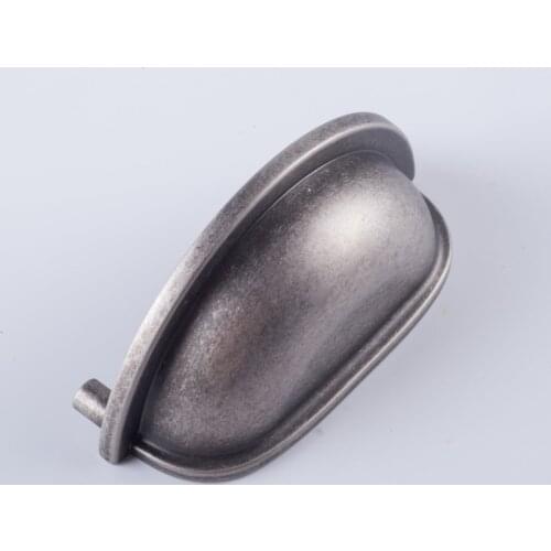 3" Drawer Pull Dresser Pulls Knobs Handles Shell Cup Bin Classic Cabinet Door Knob Pulls Kitchen Antique Pewter Steel Silver