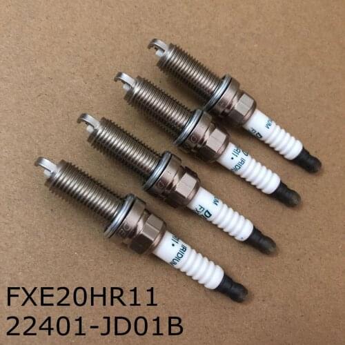 4pcs Iridium Spark Plug 22401-JD01B fit for Nissan MICRA NOTE QASHQAI SENTRA TIIDA X-TRAIL RENAULT KOLEOS I LAGUNA III FXE20HR11