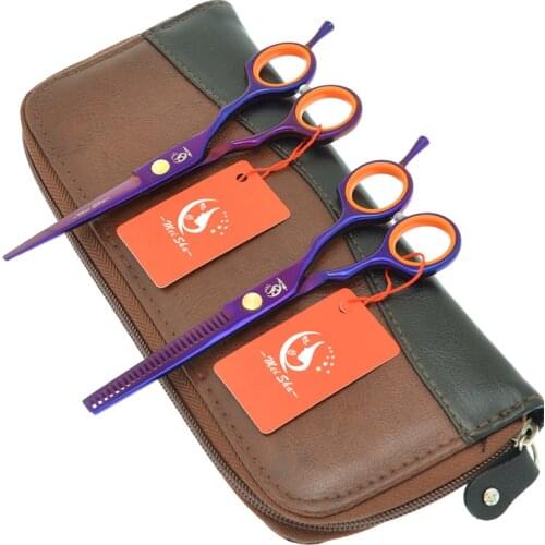 5.5" Pet Trimming Scissors Japanese 440C Dog Grooming Shears Animal Hair Cutting Tesoura Thinning Clippers Puppy Supplies A0029A