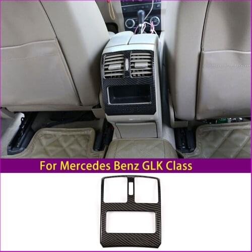 For Mercedes Benz GLK Class X204 200 300 360 Car Accessories Carbon Fiber ABS Chrome Air Conditioning Vent Outlet Cover Trim