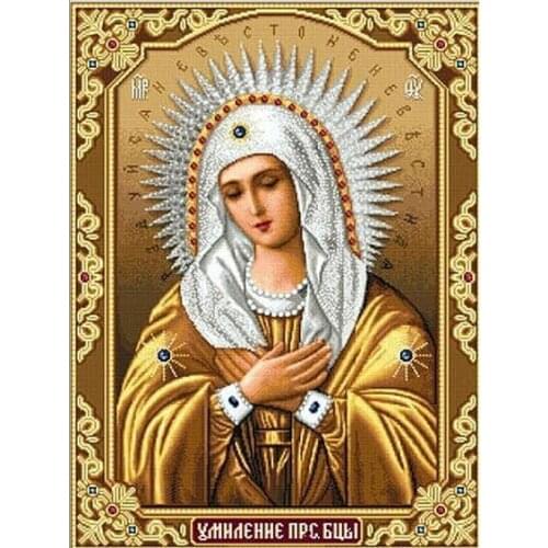 Diamond mosaic full diamond embroidery beads religion Jesus pray women diamond cross stitch square diamond painting set unfinish