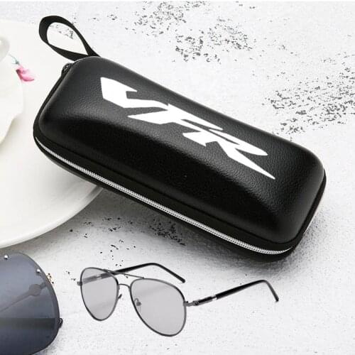 For HONDA VFR 750 800 1200 Models motorcycle Accessories Black leather women man glasses Case sunglasses Case Box