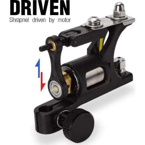 Black Machine Aluminum Alloy Rotary Motor Tattoo Machine Liner Shader for Tattoo Supply Sound light Long Work