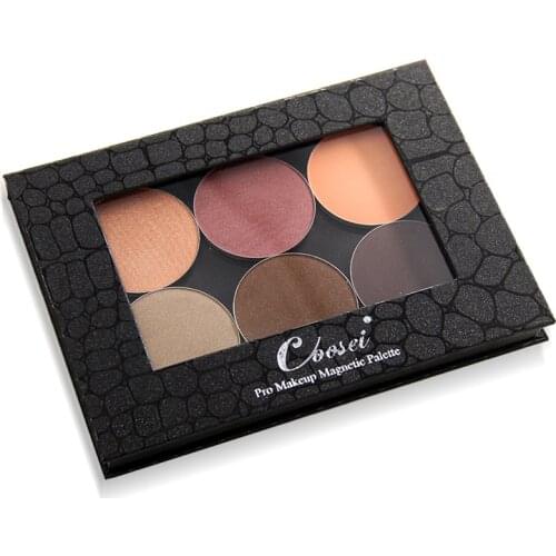 4 Different Size Magnetic Eyeshadow Palette,Crocodile Black Blank Pattern,Professional Naked Makeup Stroage