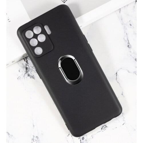 For OPPO A94 Case Metal Ring Holder Magnetic car Silicone Phone Case On for oppo a94