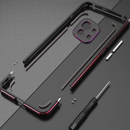 For Xiaomi Mi 11/11 Pro/ 11 Ultra Aluminum metal bumper Frame Slim Cover phone case+ carmera Protector Simply