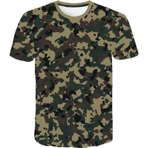 Summer Cool Camouflage Men t-shirt 3D Fashion Casual Army Fan Printing T-shirts Personality short sleeve t-shirts Cool blouse