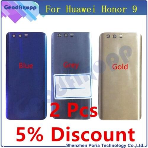 Phone Housings For Huawei Honor 9 Back Battery Cover Door Rear Glass Housing Case For Honor 9 Honor 9 Phone Housing Back Cover