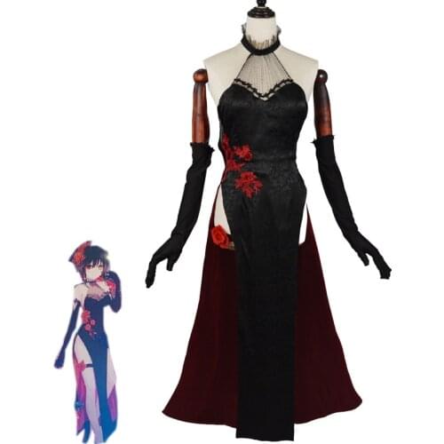 Anime DATE A LIVE Tokisaki Kurumi Cosplay Costume Women Sexy Cheongsam Female Cute Nightmare Dress Halloween Carnival Uniforms