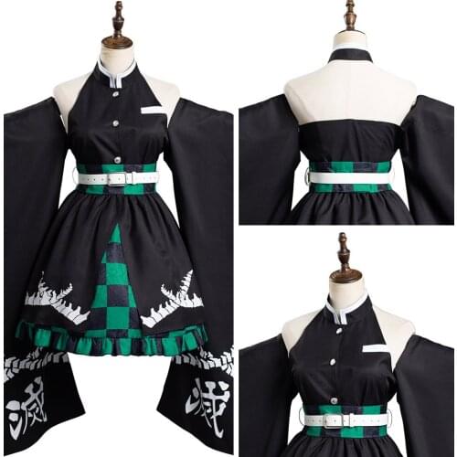 Anime Demon Slayer Kamado Tanjirou Cosplay Costume Kimono Outfits Halloween Carnival Suit Re-creation Design