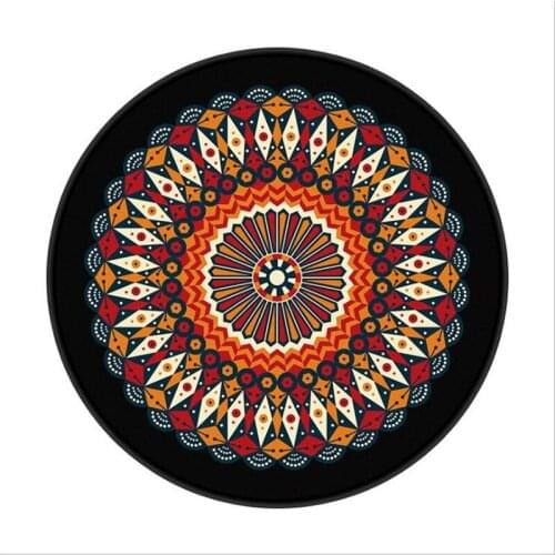 Ethnic style round carpet floor cushion sofa cushion mandala bedroom living room sofa table cushion diameter 60/80/100/120/140/1