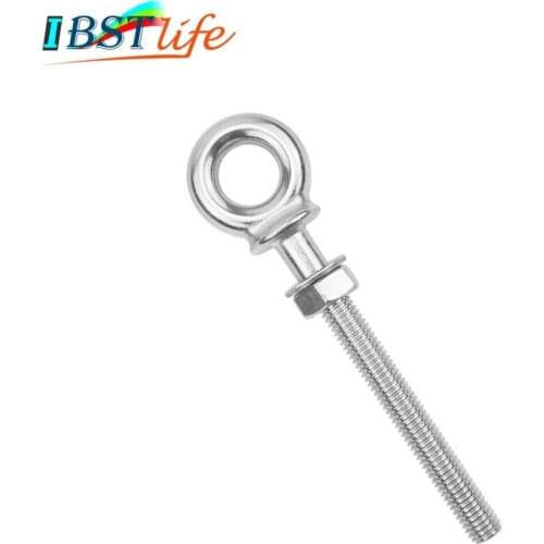 M8*80mm Marine Grade 316 stainless steel longer Lifting Eye Bolts lift eye bolt Screws Ring Loop Hole for Cable Rope