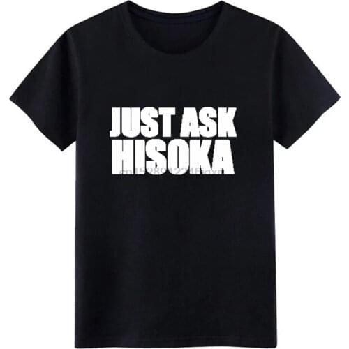 Just ask hisoka t shirt men Printing Short Sleeve size S-3xl Natural Gift Authentic Spring Autumn Letters tshirt