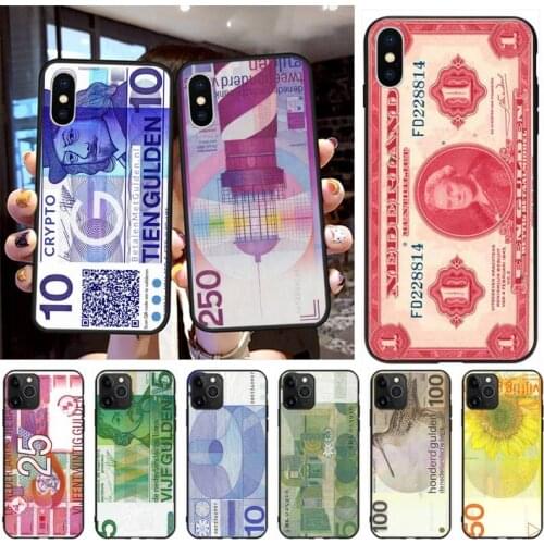 Netherlands Dutch Guilder money Black Soft Shell Phone Case Capa for iPhone 11 pro XS MAX 8 7 6 6S Plus X 5S SE 2020 XR case