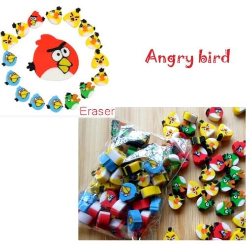 New arrival cute Creative birds Eraser Pencil Erasers Kids Gifts On Promotion funny Face Eraser Promotion