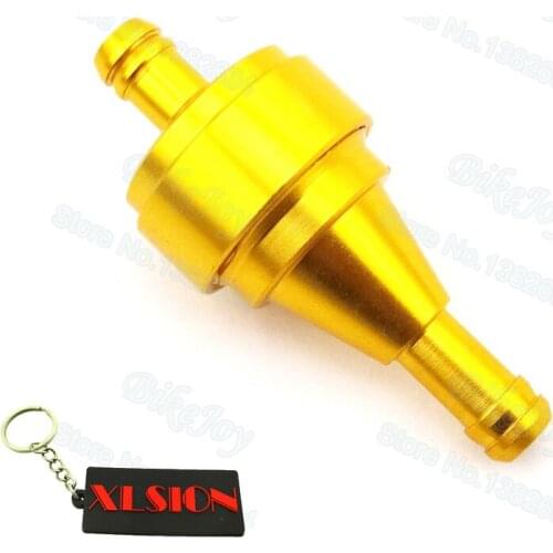 Gas Fuel Filter Cleaner Gold Aluminum Alloy For Pit Dirt Bike ATV Quad Go Kart Motorized Gas Push Bicycle Motorcycle