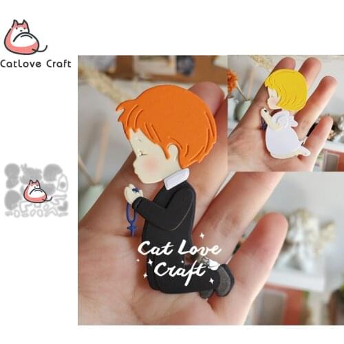 Catlove Kneel Prayer Metal Cutting Dies Scrapbooking Mold Stencil Die Cuts Card Making DIY Craft Embossing New Dies For 2020