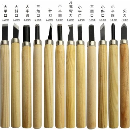 Manual tool for woodworking carving 10pc\12pc set pencil handle carving knife wood carving knife student DIY carving knife