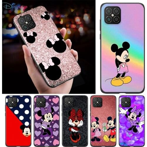 Silicone Black Cover Cute Mickey Mouse For Huawei Nova 8 7 6 SE 7i 5T 5i 5Z 5 4E 4 3i 3E 3 2i 2 Lite 2 Pro 2017 Black Phone Case