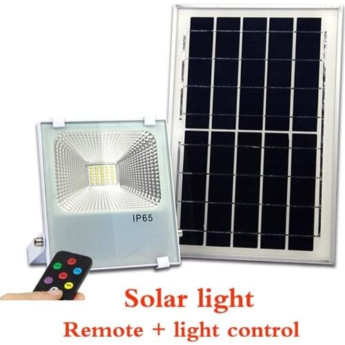 Solar Infrared Remote Flood Light Solar Park Light Waterproof LED Outdoor Garden Lawn Advertising Smart Lighting