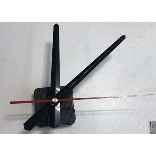 10PCS 28mm Shaft DIY Hand Quartz Silent Mechanism Wall Clock movement Repair Parts black minute/hour/second Pointer with hook