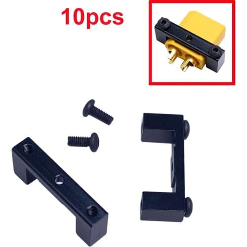 10pcs RC Aircraft DIY Assembly Mounting Base XT90 Plug Fixed Seat Quick Connector Protecting Bracket Holder Metal Fixture Parts