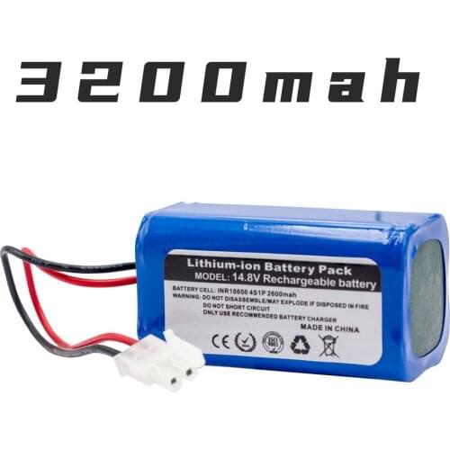 14.8 V 3200mAh 4S 1P 18650 lithium battery pack 68.4x36.9x36.9mm (4 pcs of 2600mAh rechargeable lithium ion battery)