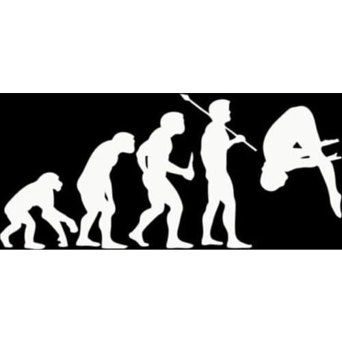 15cm*7cmFunny Platform Diving Evolution Bumper Decals Stylish Pattern Vinyl kk Car Stickers