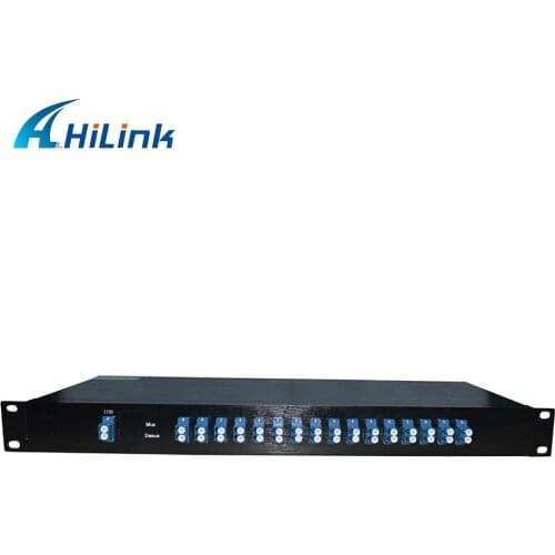 1U 19" Rack Dual Fiber LC/UPC Dense Wavelength Division Multiplexer 16CH DWDM Mux Demux Module